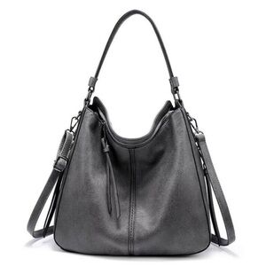 REALER Hobo Shoulder Tote Bags Faux Leather Retro Large Bucket preppy office
